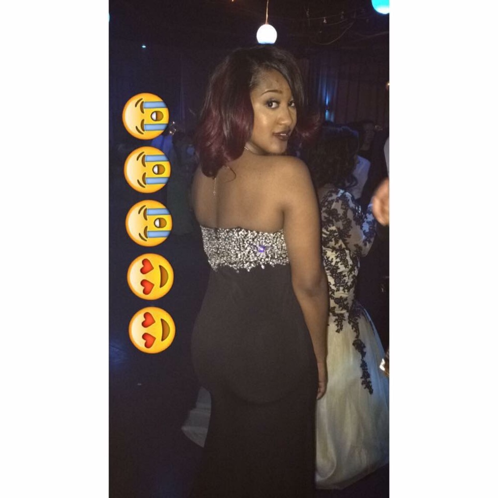 Black Bedazzled Top Prom/ Pageant Dress - Picture 5 of 5